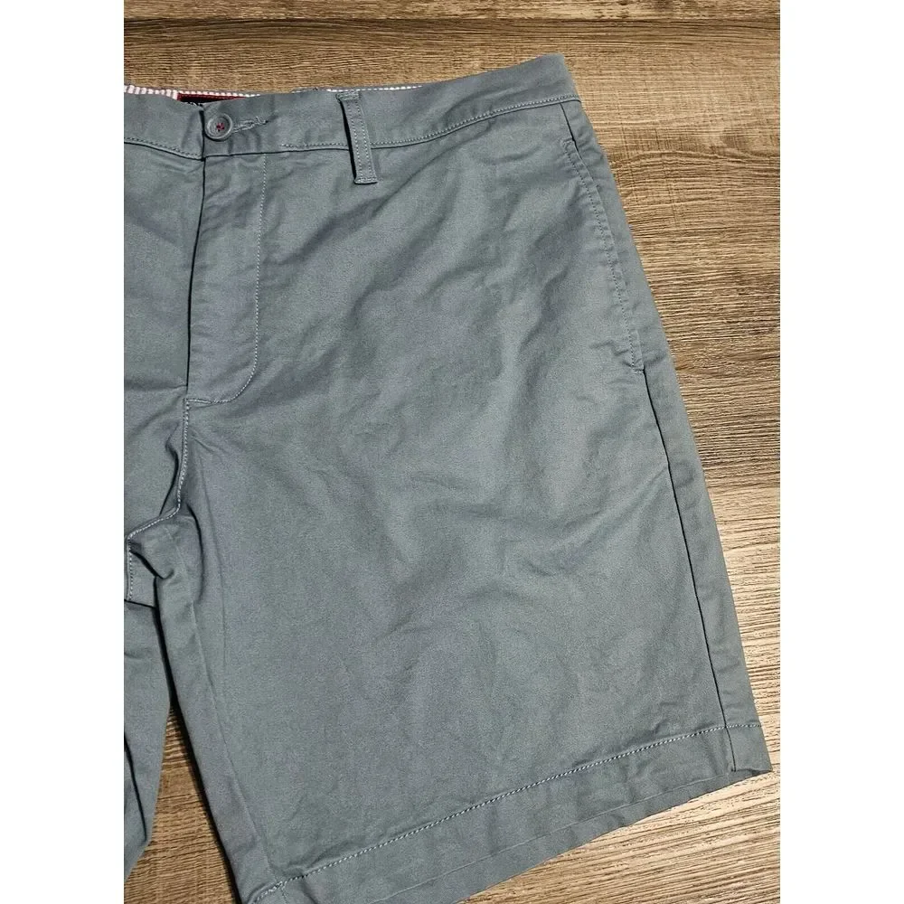 Untuckit Mens St. Vincent Chino Golf Shorts Size 36 Color Blue Stone‎ Outdoor
